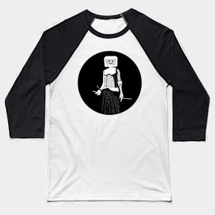 Cybersamurai BW Baseball T-Shirt